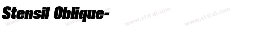 Stensil Oblique字体转换